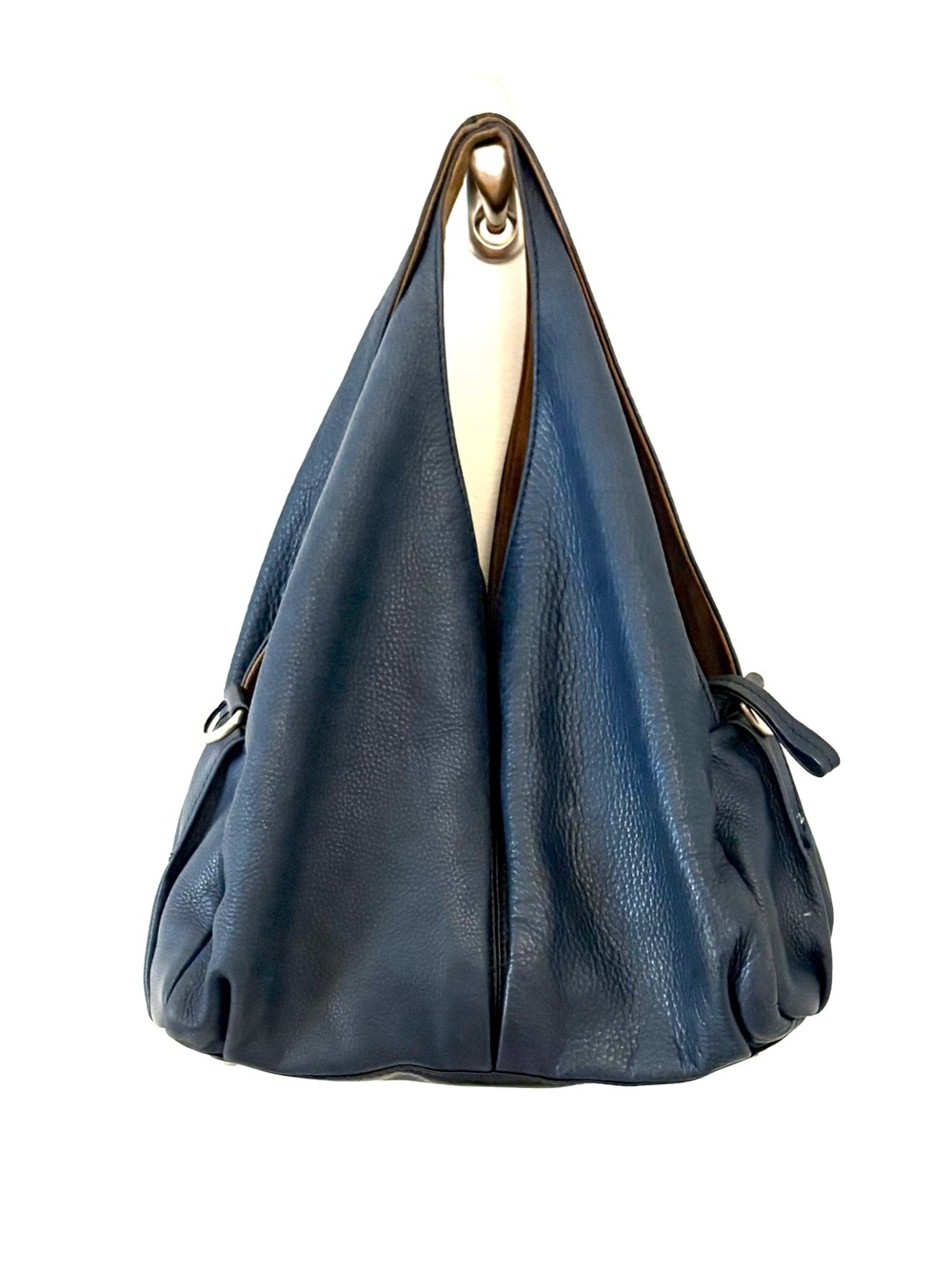SONDRA ROBERTS Slouchy Hobo Leather Bag, blue